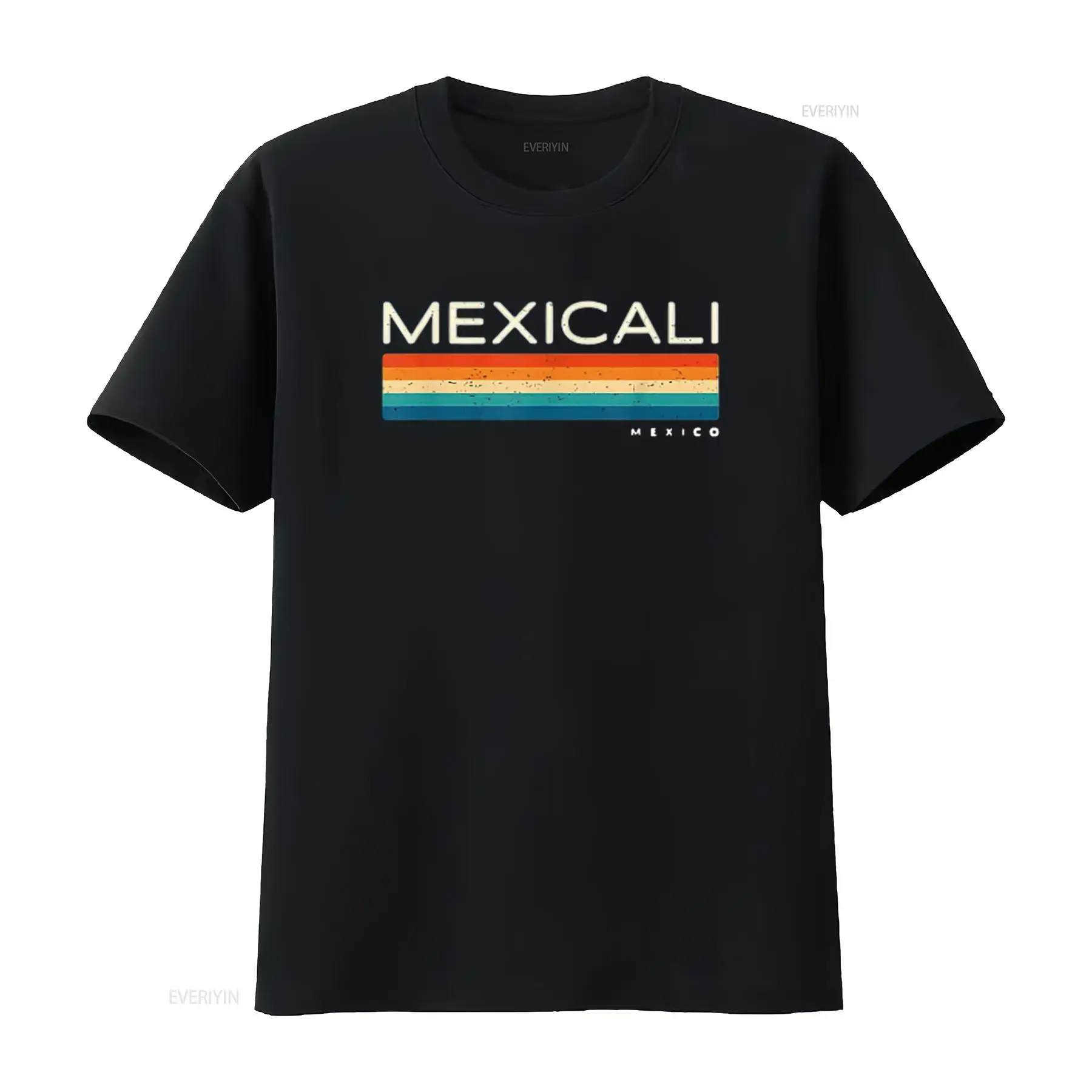 Mens Fashion Mexicali - メキシカーリ メキシコ レトロデザイン レディース Tシャツ ブラック