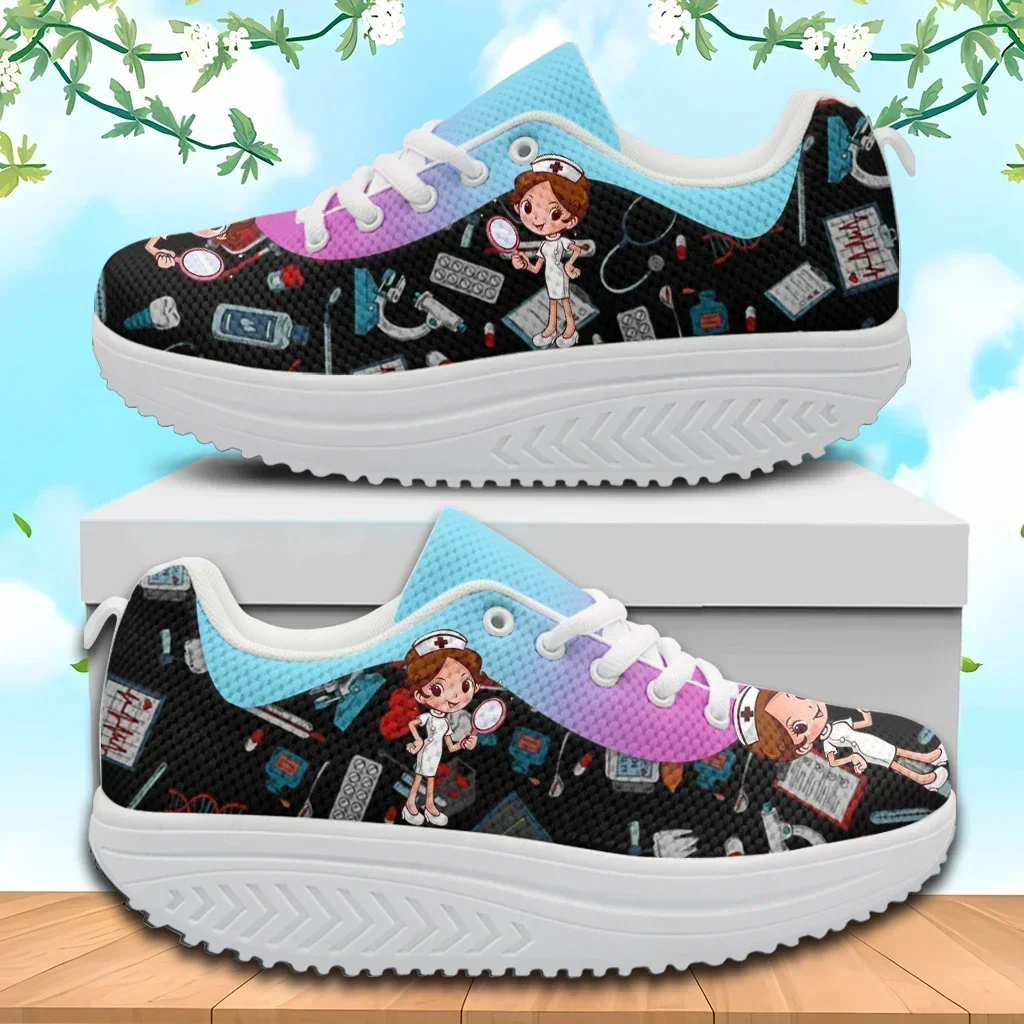 Mens Fashion Zapatos - ファッション女性用ナースシューズノンスリップソフトプラットフォームスニーカー医療助手パターンエアクッションフットウェアザパトス