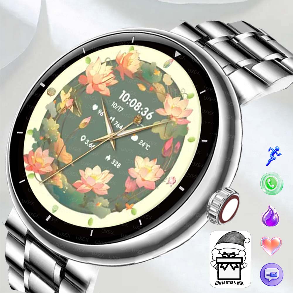 Men'S Fashion App - 女性向けファッションスマートウォッチ 1.5インチHDディスプレイ アプリ制御 フィットネス ワイヤレス通話 ワイヤレス充電