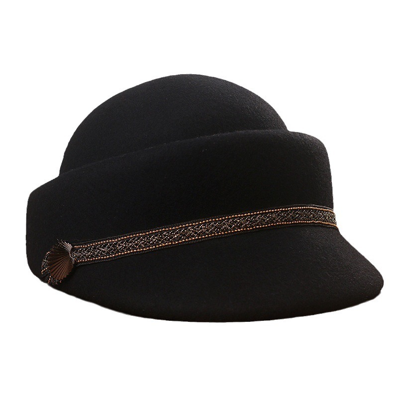 Mens Fashion Caps - ファッション女性男性セーラーブラックレディースベレー帽トップキャプテンキャップ旅行八角形帽子