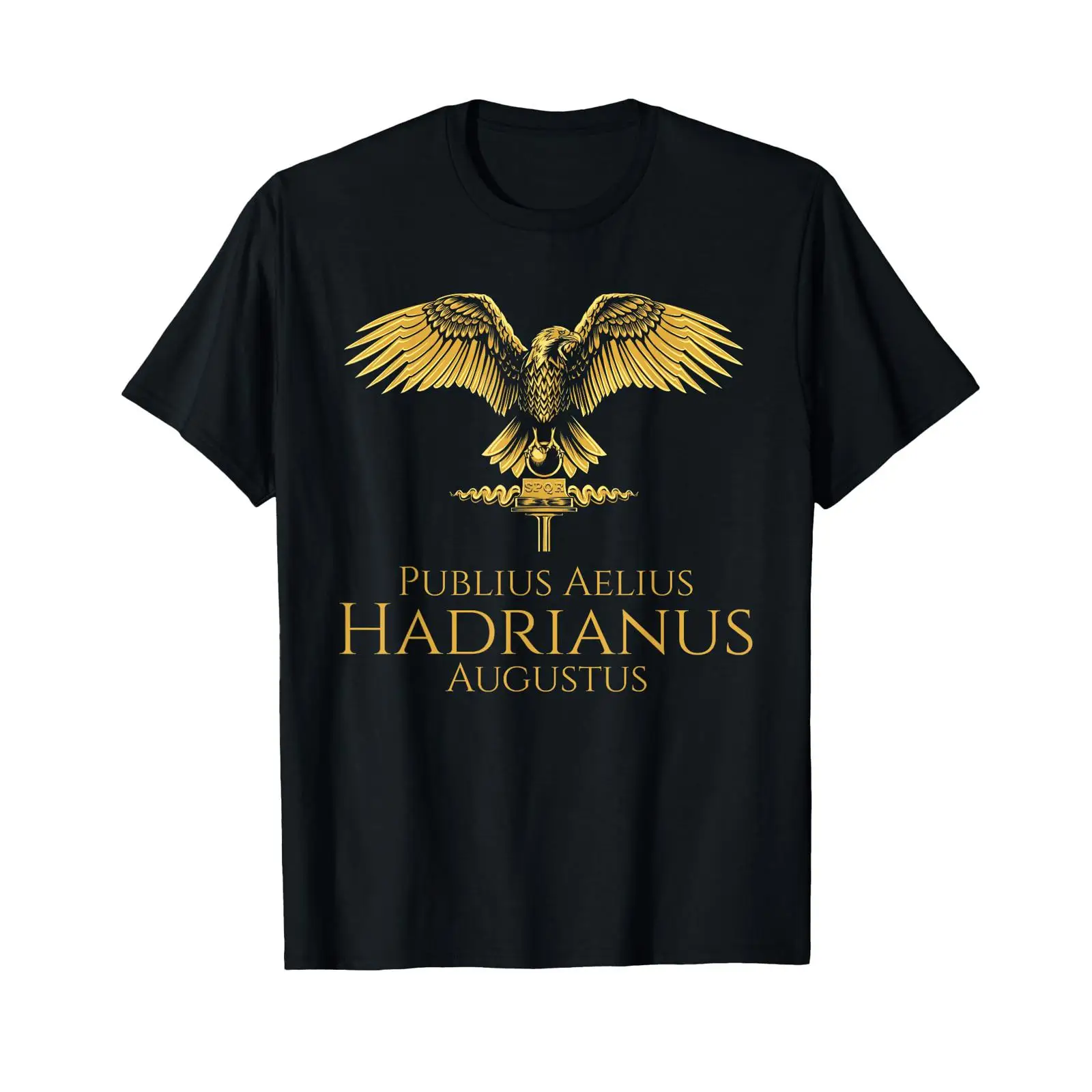 Men'S Fashion History - 古代ローマ皇帝ハドリアンのローマの歴史 SPQR Tシャツ ヴィンテージ ウォッシュ加工 ストレッチ