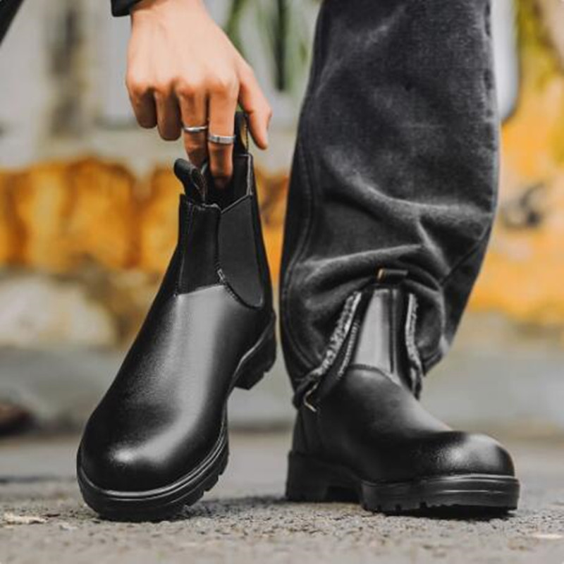 Mens Fashion Zapatos - 2026 ファッションユニセックスシューズ屋外ノンスリップブーツレトロカップルレザーブーツ冬屋外カウボーイボタス Masculinas Zapatos Hombre