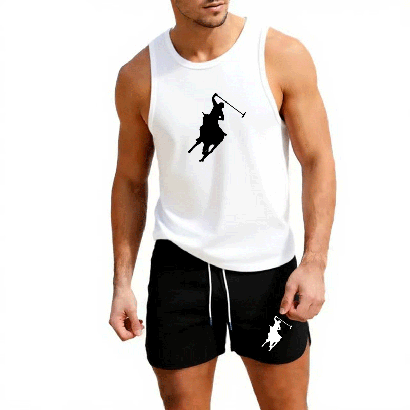 ヨーロッパメンズサマーベスト＆ショーツセット 2ピース アウ - Mens Fashion Casual のレビューと価格