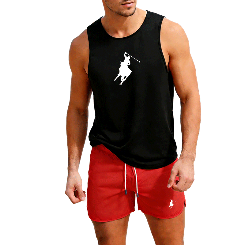 ヨーロッパメンズサマーベスト＆ショーツセット 2ピース アウ - Mens Fashion Casual のレビューと価格