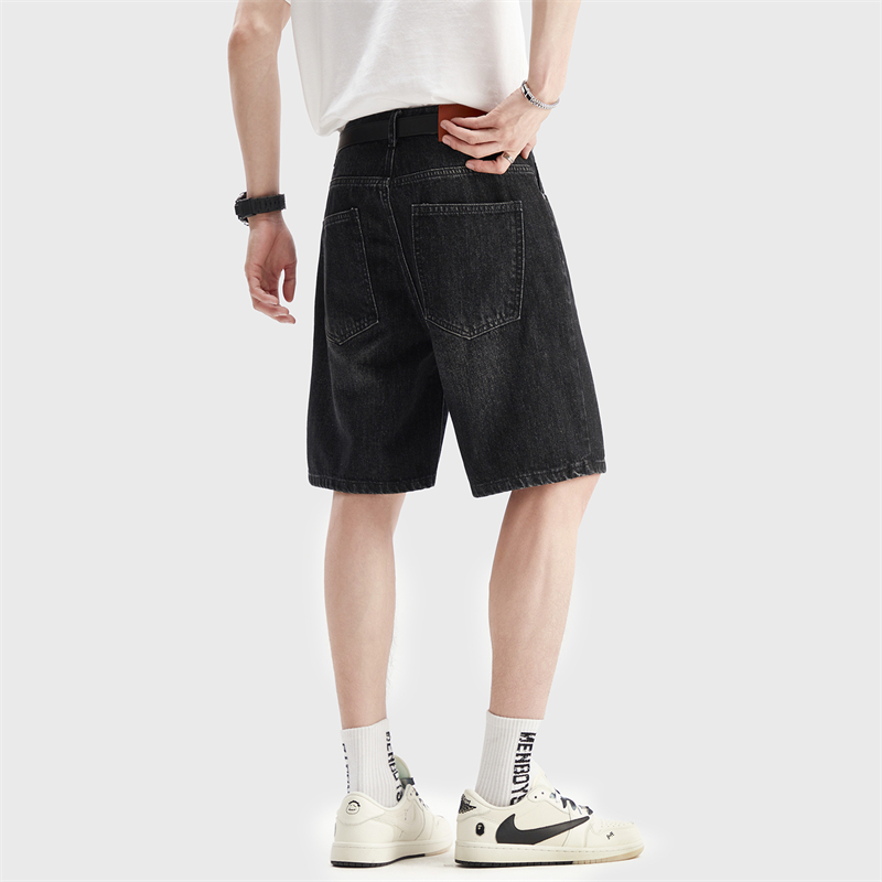 夏薄い黒デニムショートパンツメンズファッション韓国ルーズレト - Men'S Fashion Jeans のレビューと価格