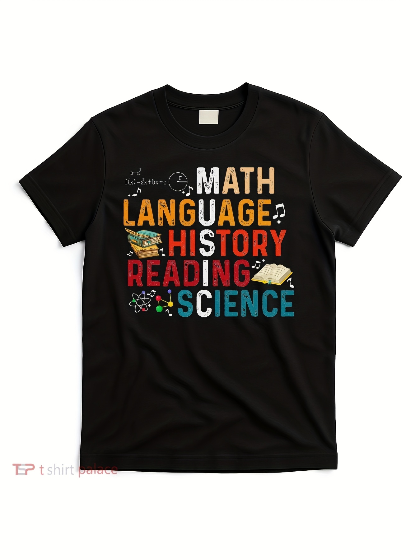 トレンディなメンズブラックグラフィックTシャツ数学言語歴史読 - Men'S Fashion History のレビューと価格
