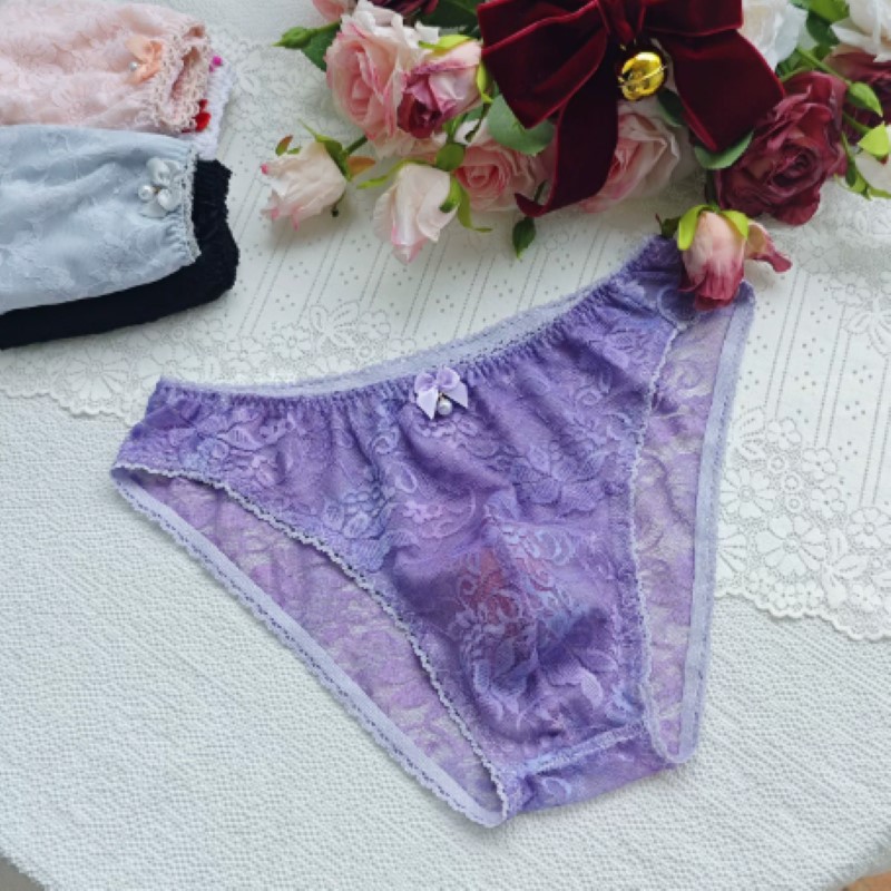 薄手のセクシーな男性用レースパンティーローウエスト刺繍ライブ - Men Fashion Rave のレビューと価格