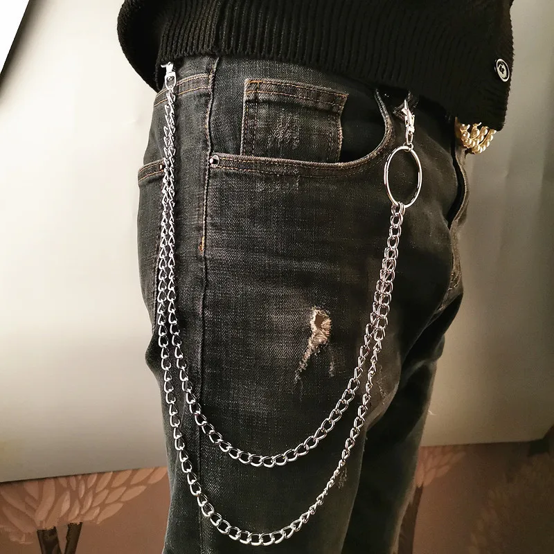 レイヤーメタルベルトチェーンパンクフックメタルウエストウォレ - Men Fashion Rave のレビューと価格