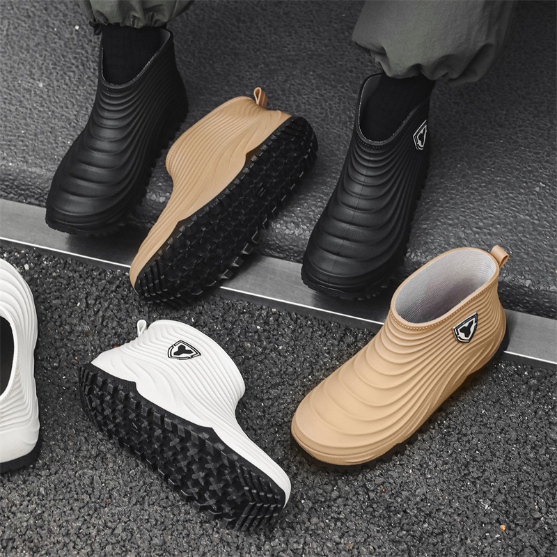 メンズレインシューズファッション防水滑り止めレインブーツ冬シ - Mens Fashion Zapatos のレビューと価格