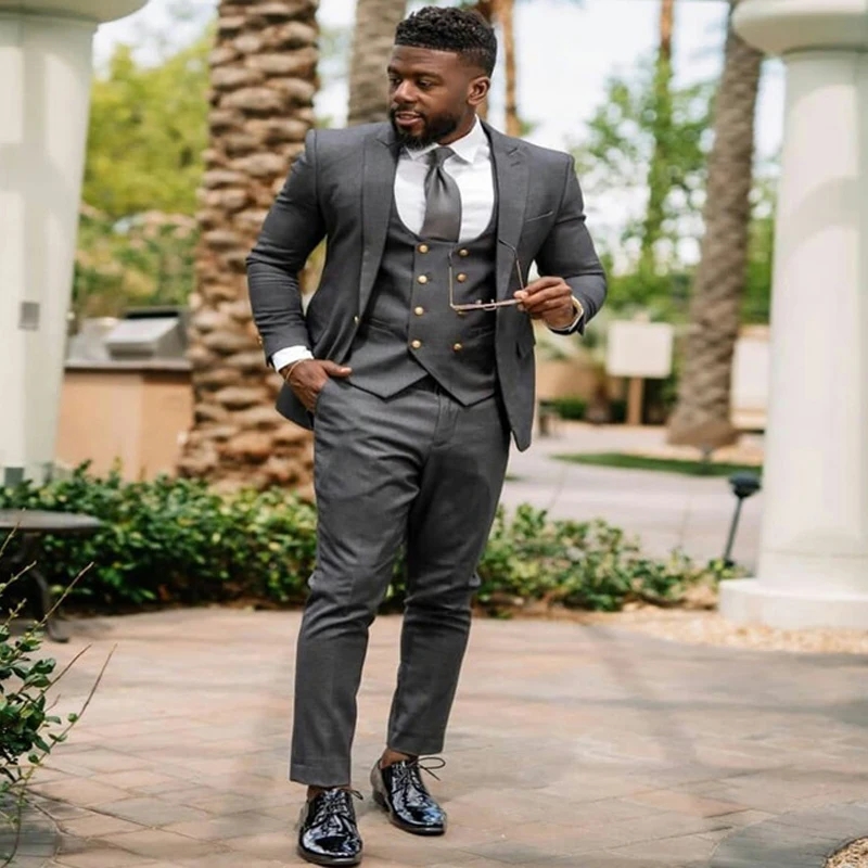 ダークグレー メンズ ウェディングスーツ スリムフィット タ - Mens Fashion Dark Grey Pants のレビューと価格
