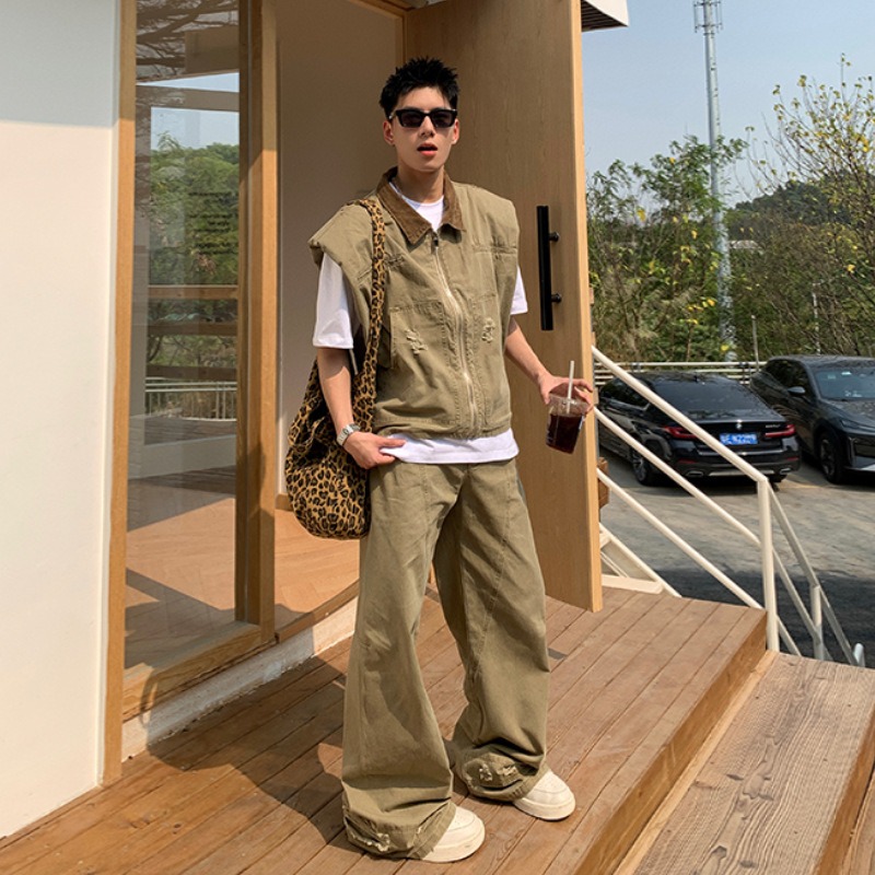 アメリカのファッションブランドレトロデニムジャケットメンズ夏 - Mens Fashion Casual のレビューと価格