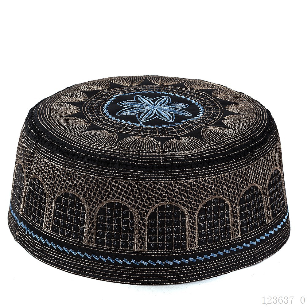 男性用のイスラム教徒の祈りの帽子,刺embroidery,綿 - Mens Fashion Caps のレビューと価格