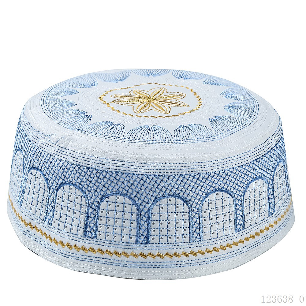 男性用のイスラム教徒の祈りの帽子,刺embroidery,綿 - Mens Fashion Caps のレビューと価格