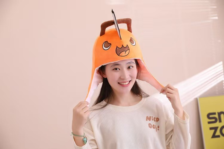 アニメチェーンソーマンポチタコスプレぬいぐるみヘッドギアキャ - Mens Fashion Caps のレビューと価格
