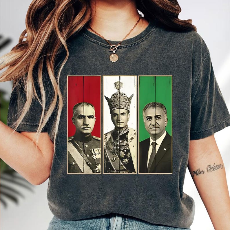 モハマド・レザ・パハラヴィの肖像画シャツ、イラン国王プリント - Men'S Fashion History のレビューと価格