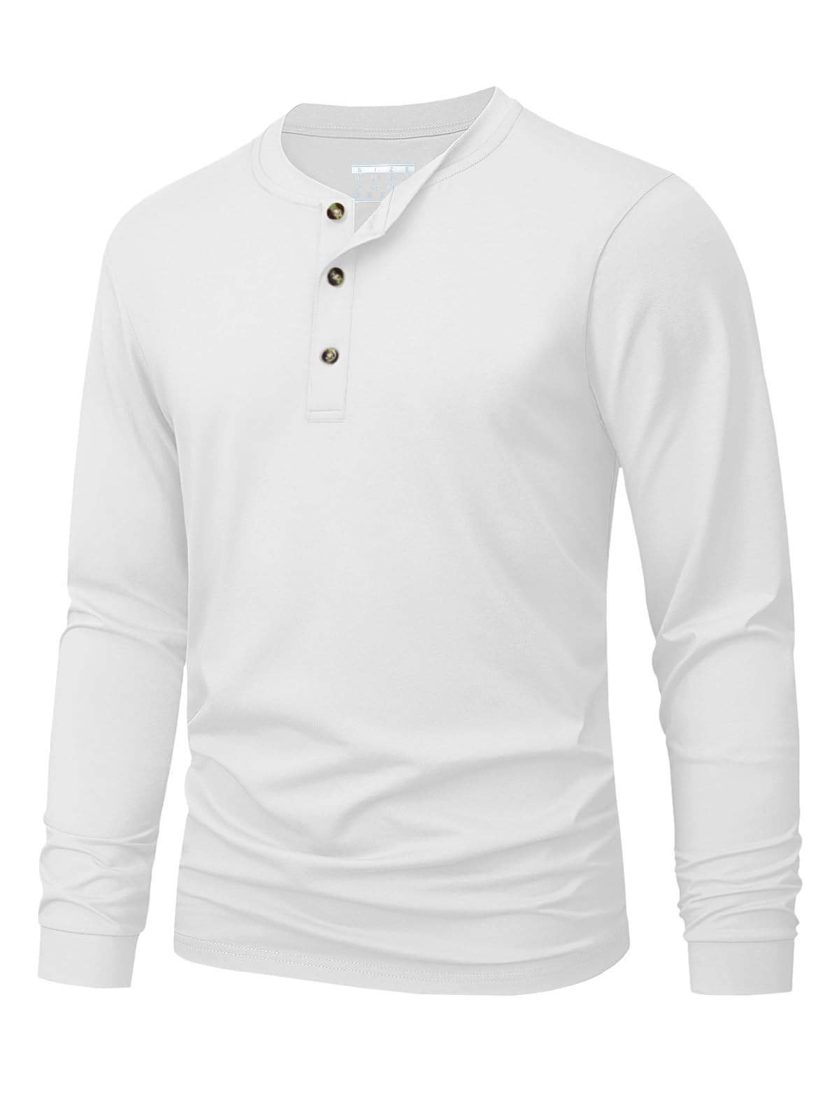 メンズヘンリー Tシャツシンプルな無地プリント長袖 Tシャツ - Mens Fashion Casual のレビューと価格