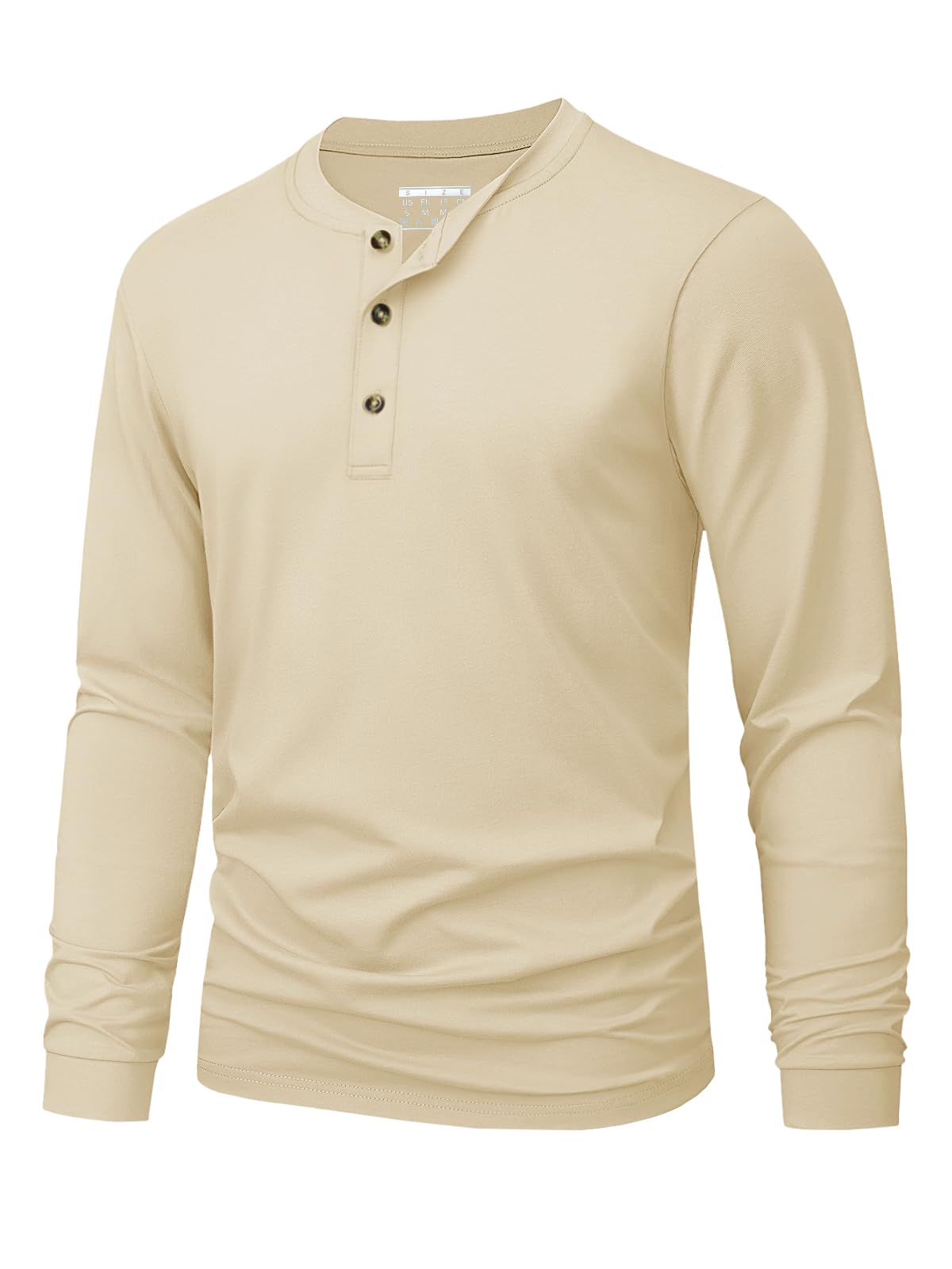 メンズヘンリー Tシャツシンプルな無地プリント長袖 Tシャツ - Mens Fashion Casual のレビューと価格