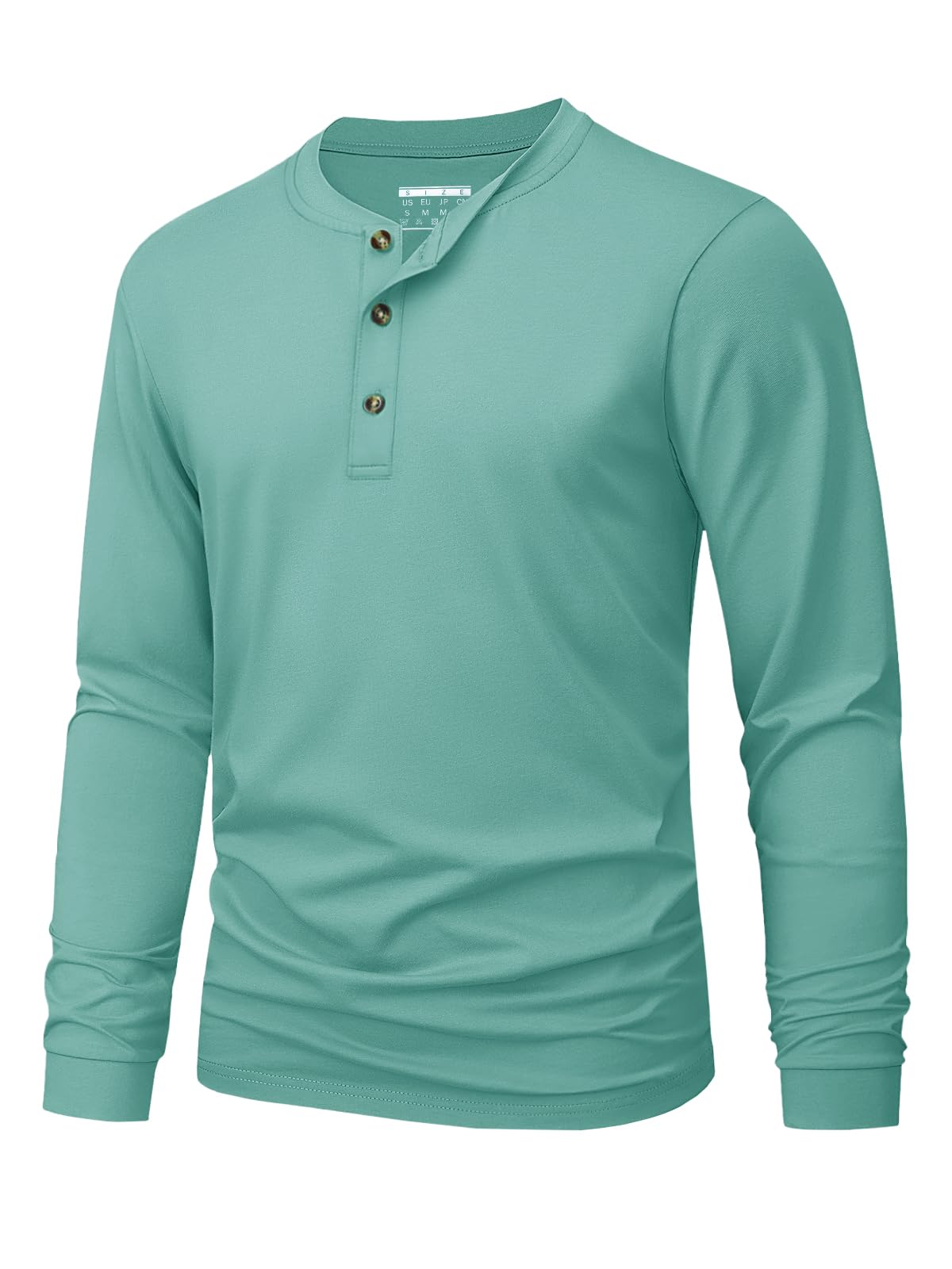 メンズヘンリー Tシャツシンプルな無地プリント長袖 Tシャツ - Mens Fashion Casual のレビューと価格